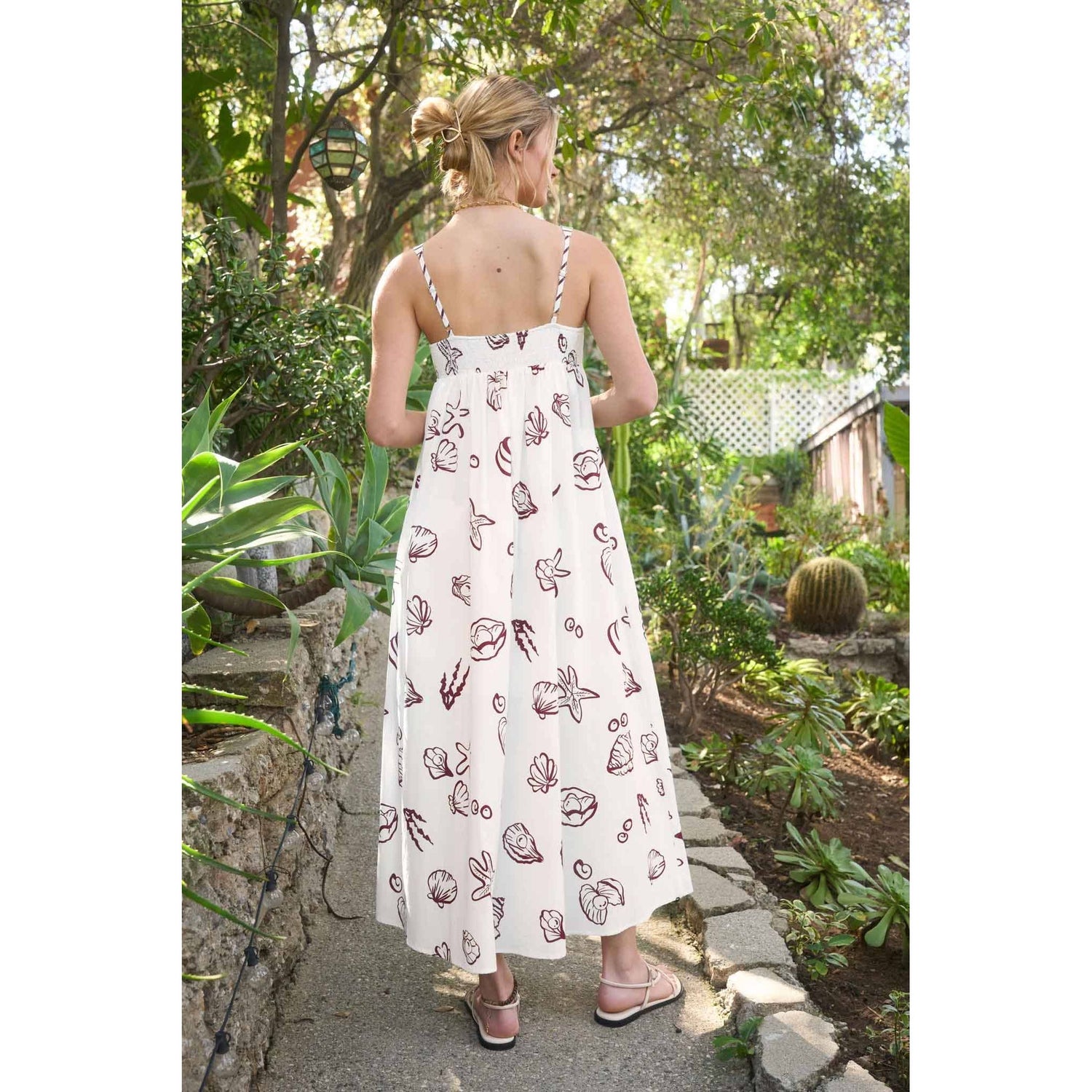 Nautical Empire Waist Sleeveless Maxi Dress