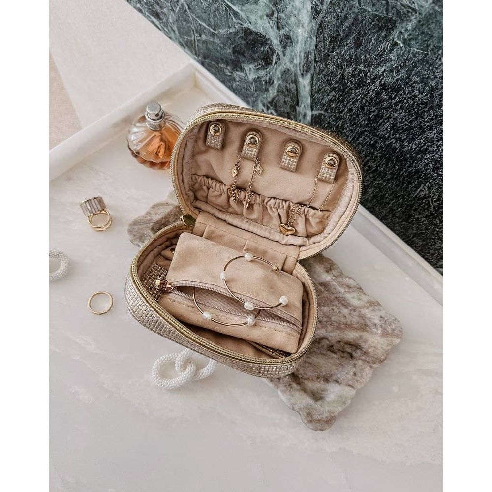 Rita Jewelry Case - Champagne