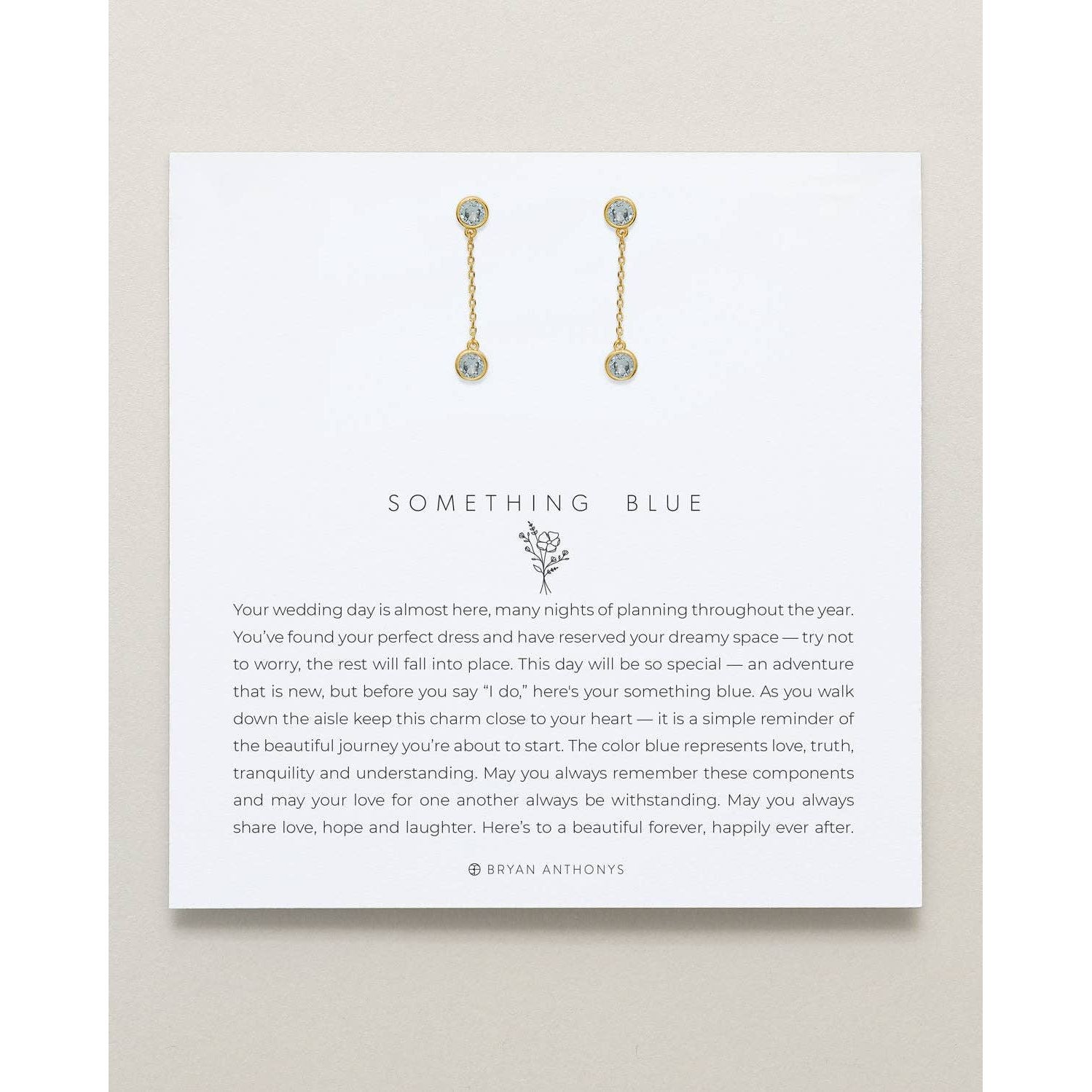 Something Blue Drop Earrings