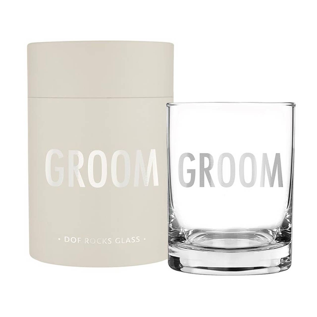 Double Old Fashioned Rocks Glass - Groom