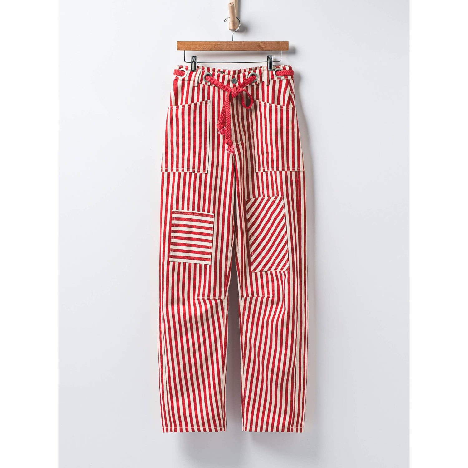 Railroad Striped Patch Pocket Spring Utility Pants