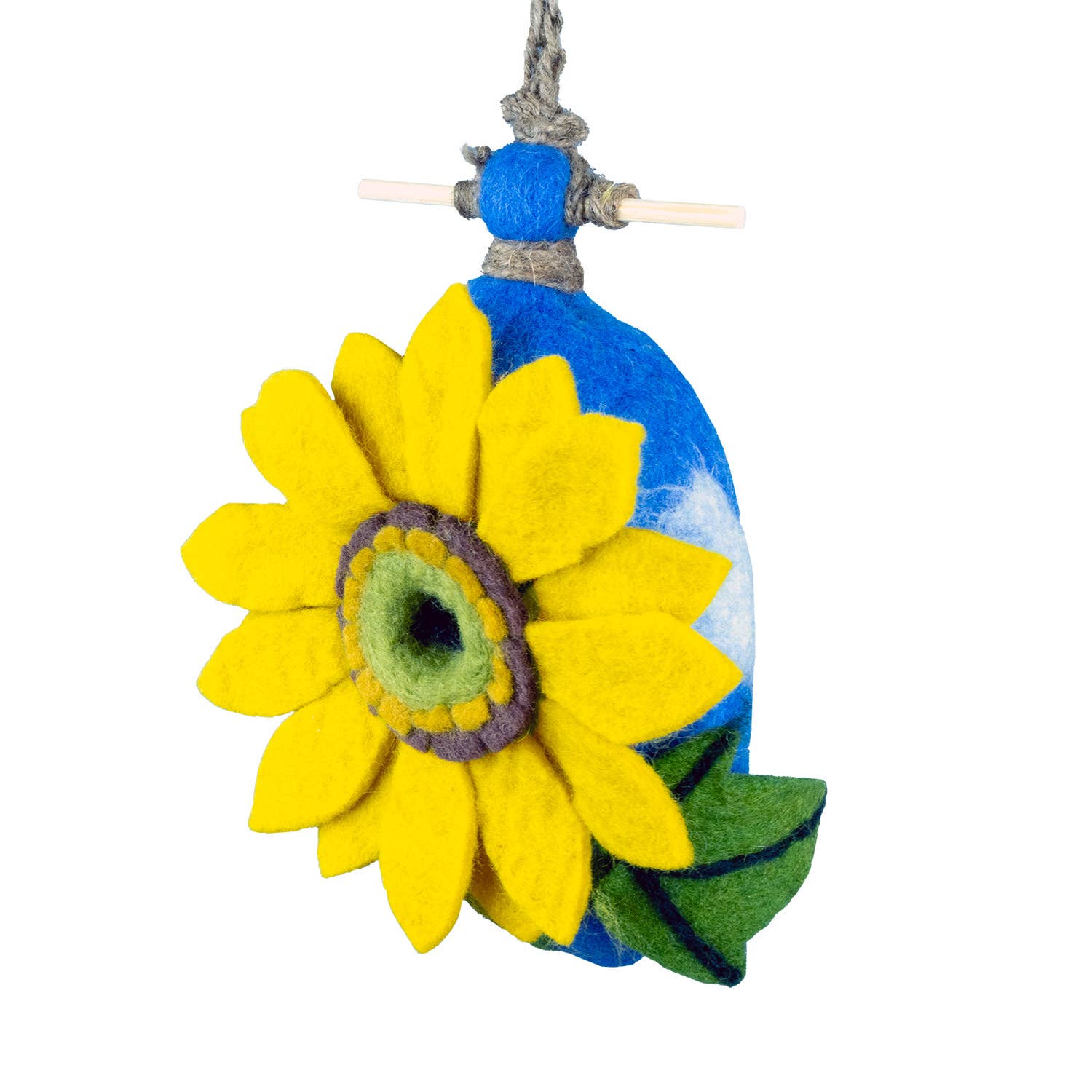 Hand Felted Sunflower Birdhouse