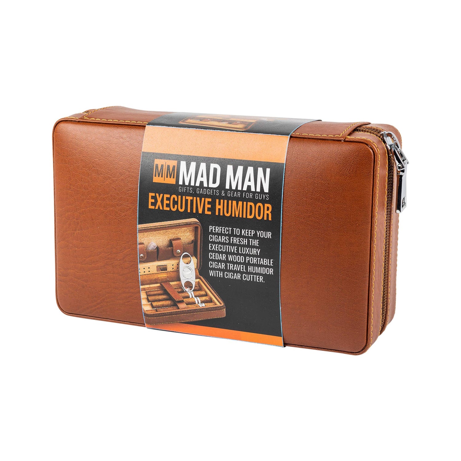 Executive Humidor | 4-Cigar Travel Humidor with Cutter