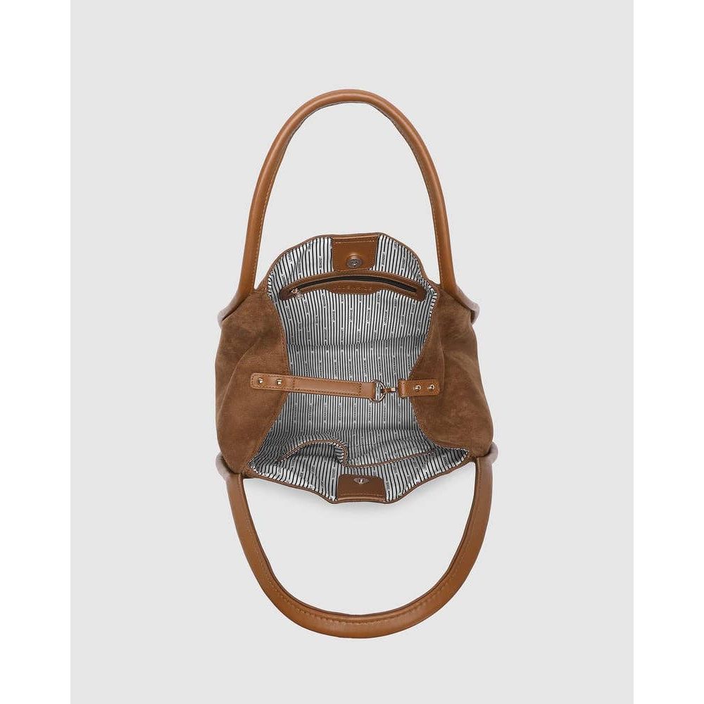 Sutton Shoulder Bag - Suede Tan