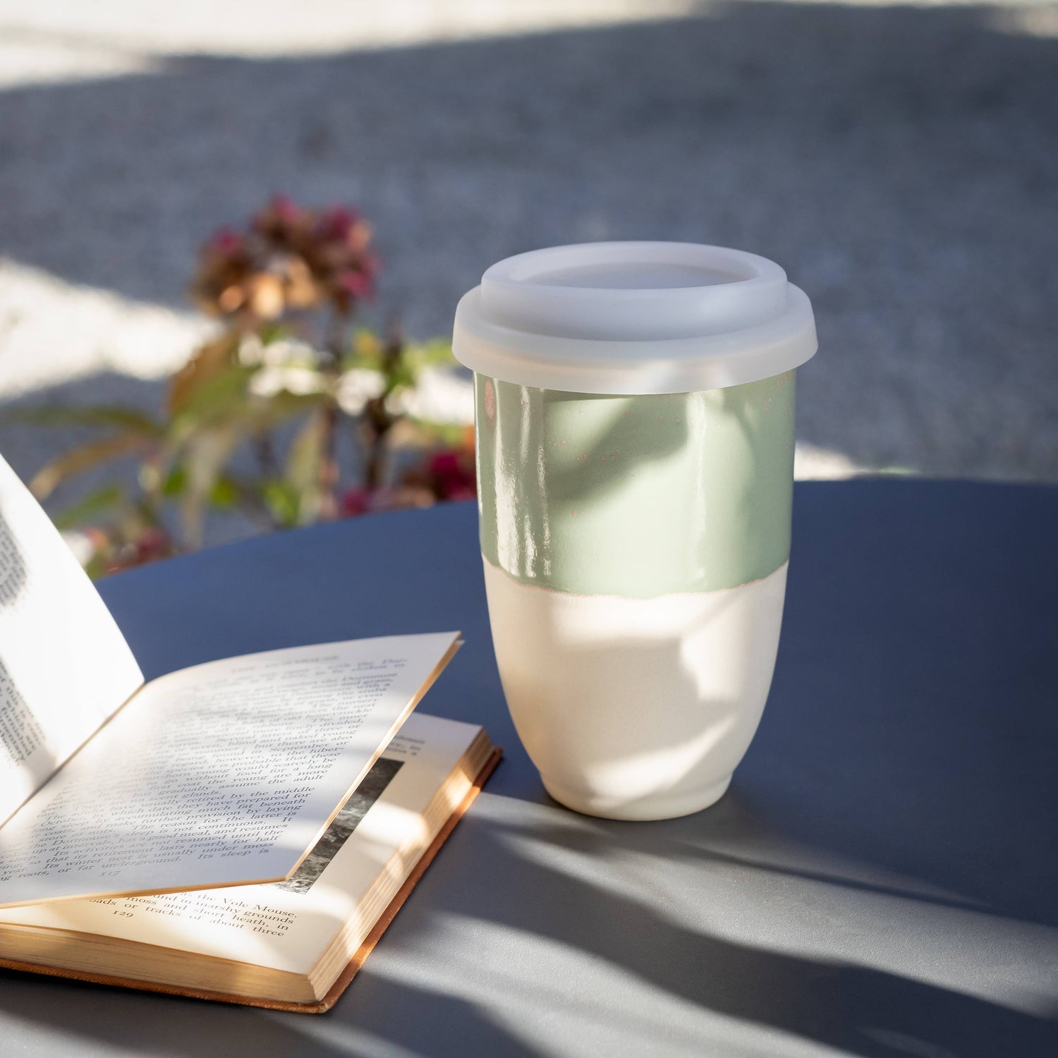 Ceramic Travel Mug - Sage Green 12oz