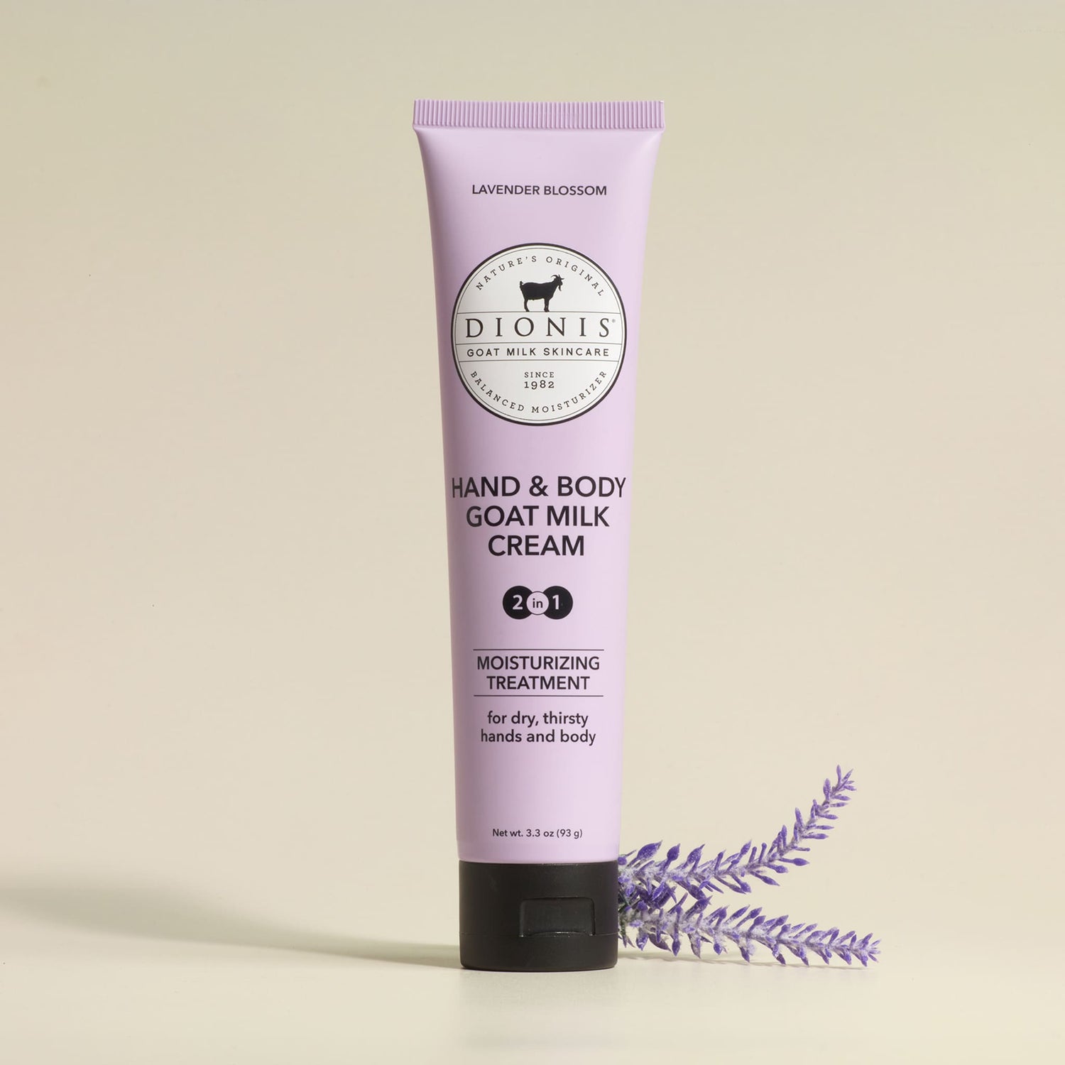 Dionis Lavender Blossom Hand & Body Goat Milk Cream, 3.3 oz