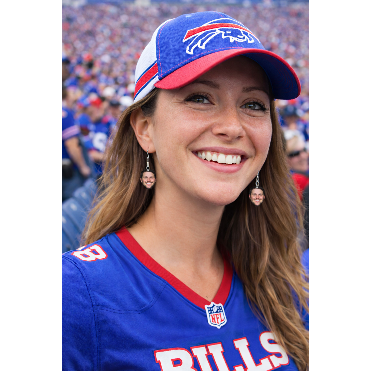 Josh Allen Face Earrings