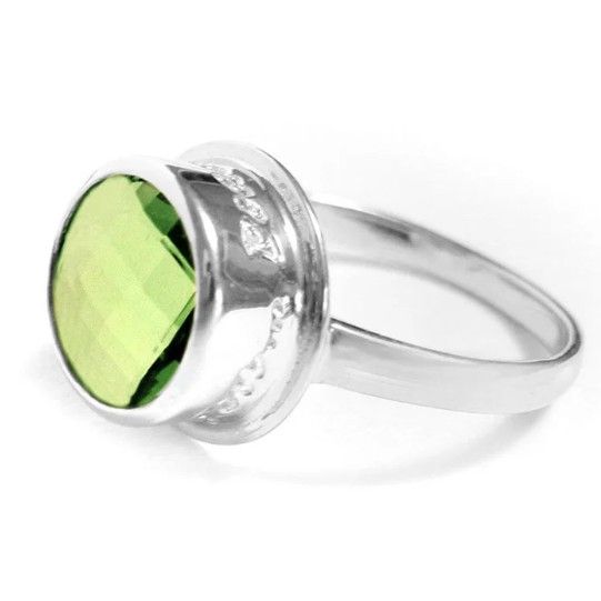 "Peace I Give Unto You" - Peridot Swarovski Crystal