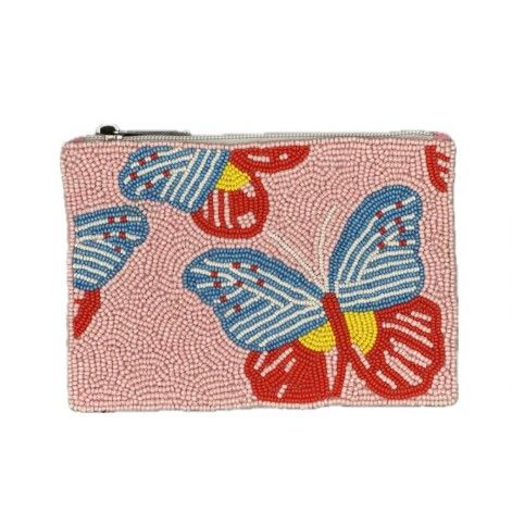 Butterfly Beaded Coin Wallet