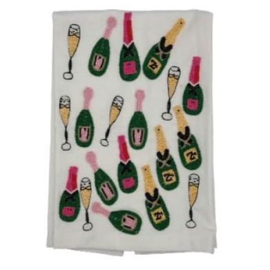 Champagne Beaded Tea Towel