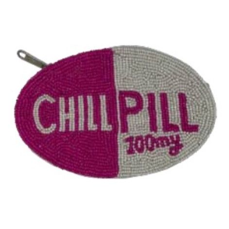 Chill Pill Beaded Coin Wallet