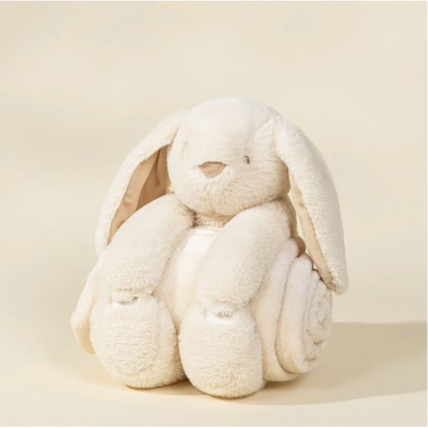 Rabbit Plush Toy Snuggling Blanket