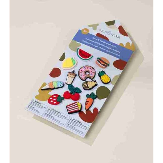 Set of 12 Foodie Charm Pins