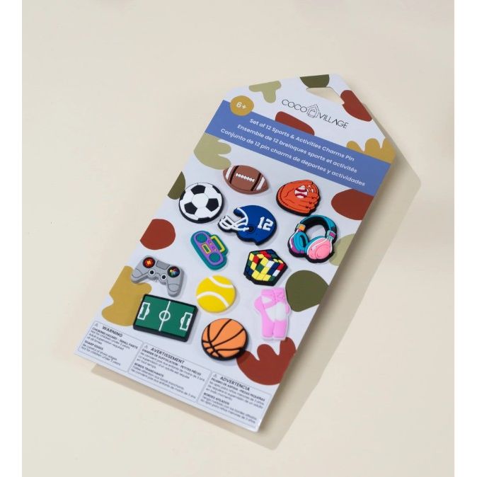 Set of 12 Sports & Activities Charm Pins