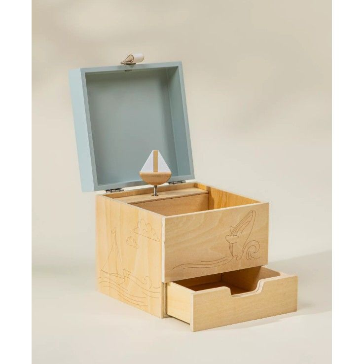 Wooden Musical Souvenir Box - Ocean