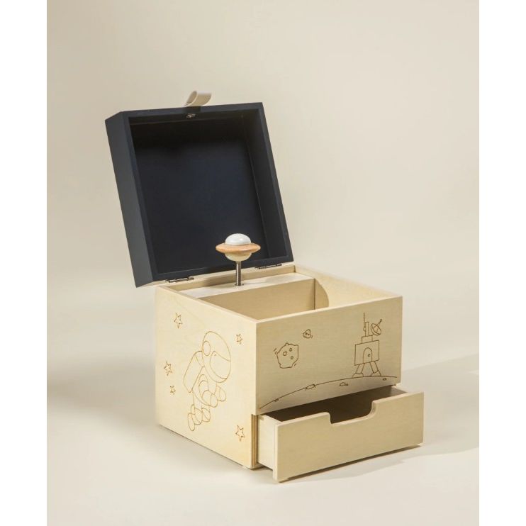 Wooden Musical Souvenir Box - Space