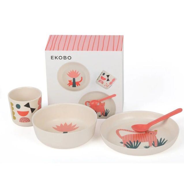 Kids Bamboo Dish Set - Tiger
