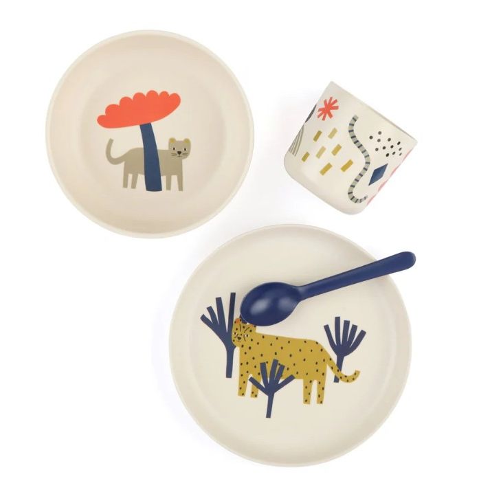 Kids Bamboo Dish Set - Leopard