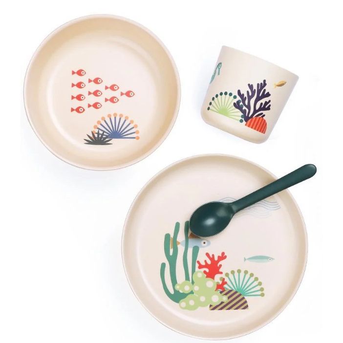 Kids Bamboo Dish Set - Sea