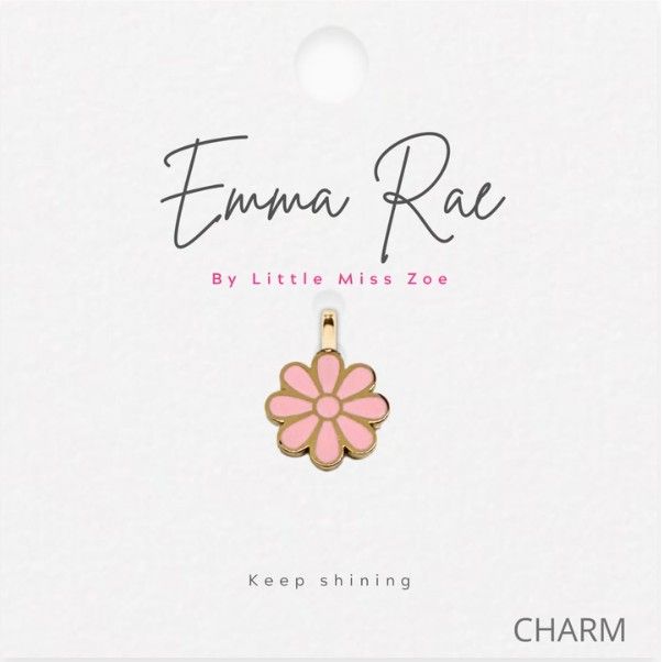 Emma Rae Pink Flower Charm
