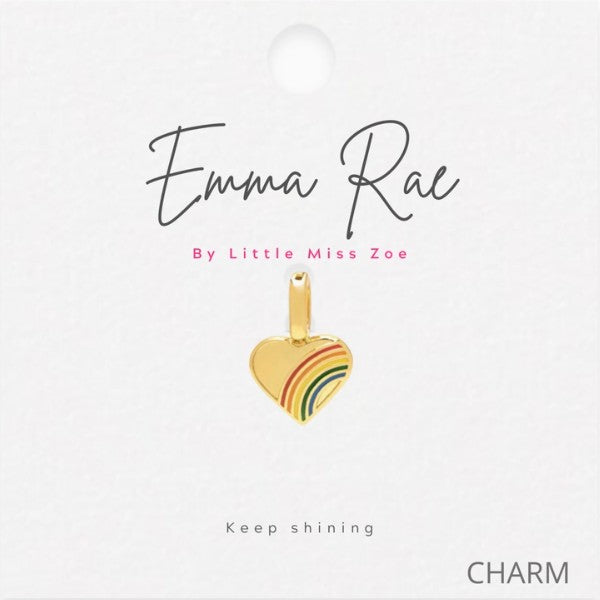 Emma Rae Rainbow Heart Charm