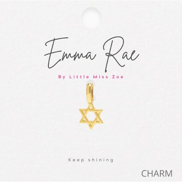 Emma Rae Star of David Charm