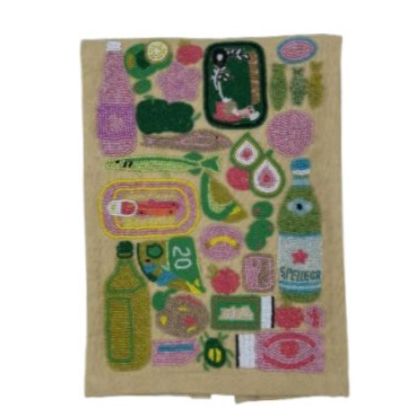 Italian Summer Beaded Tea Towel