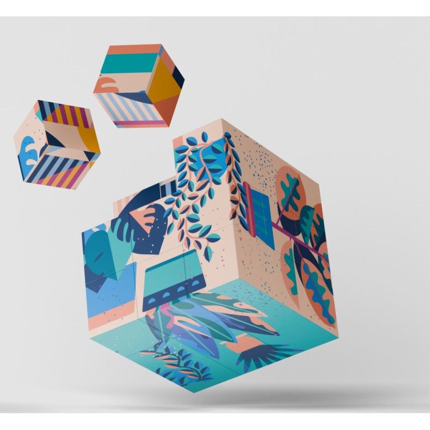 3D Magnetic Puzzle - Potted Patterns