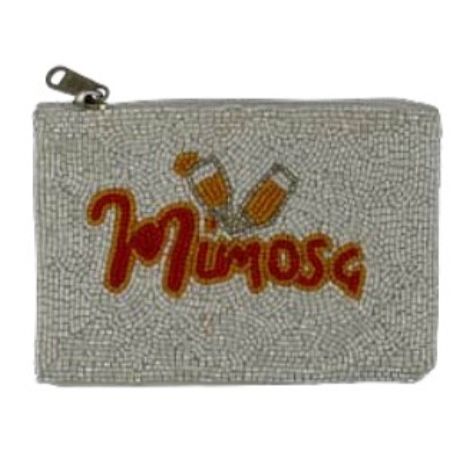 Mimosa Beaded Coin Wallet