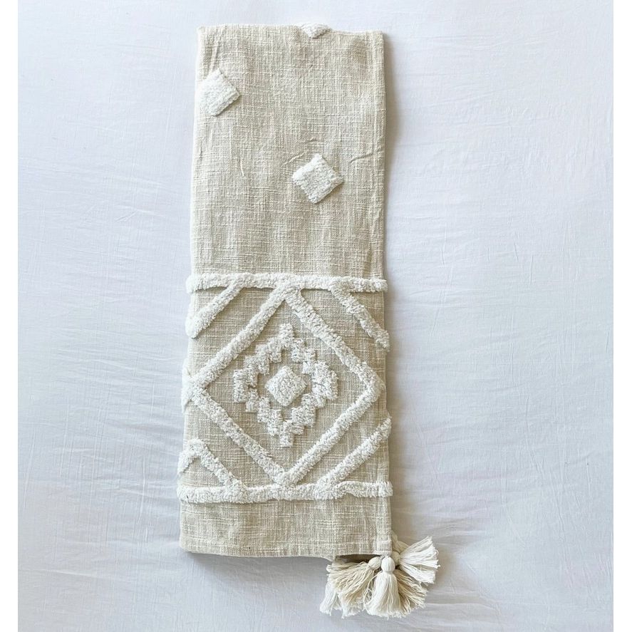 Diamond Tufted Cotton Throw Blanket