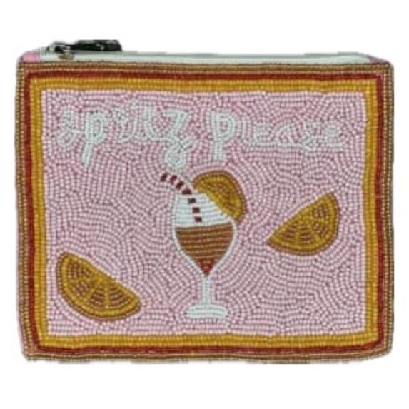 Spritz Please Beaded Coin Wallet