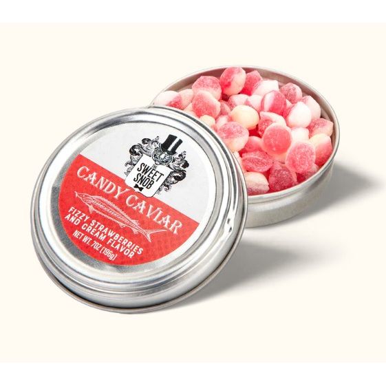 Candy Caviar, Strawberries & Cream