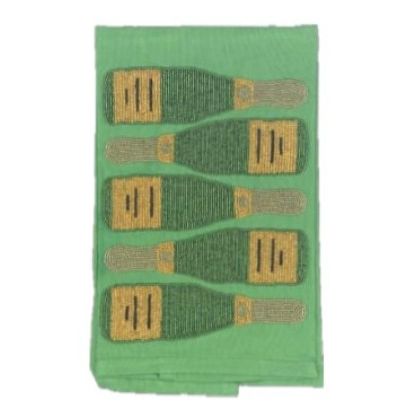 Tipsy Champagne Beaded Tea Towel