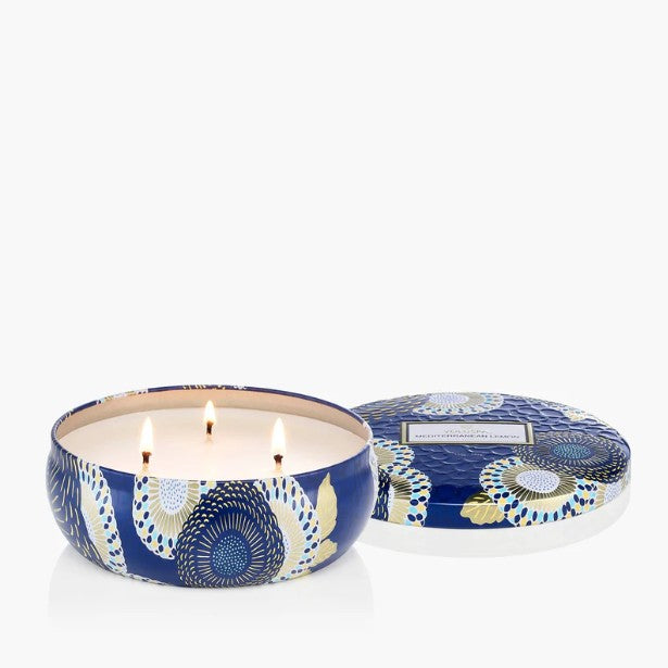 Mediterranean Lemon 3 Wick Tin Candle