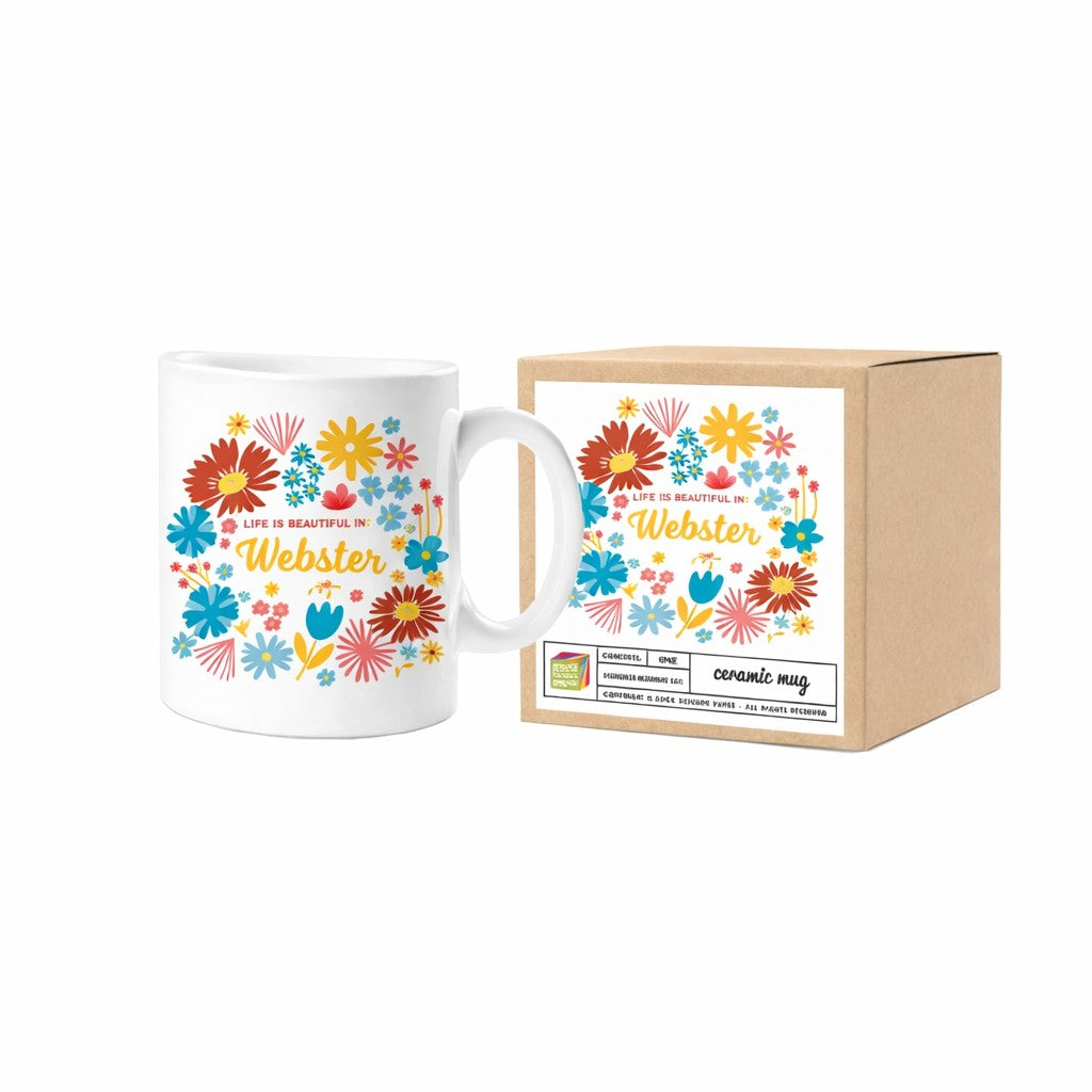 Webster Beautiful Floral Ceramic Mug