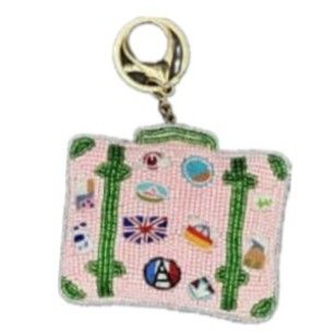 World Traveler Beaded Bag Charm