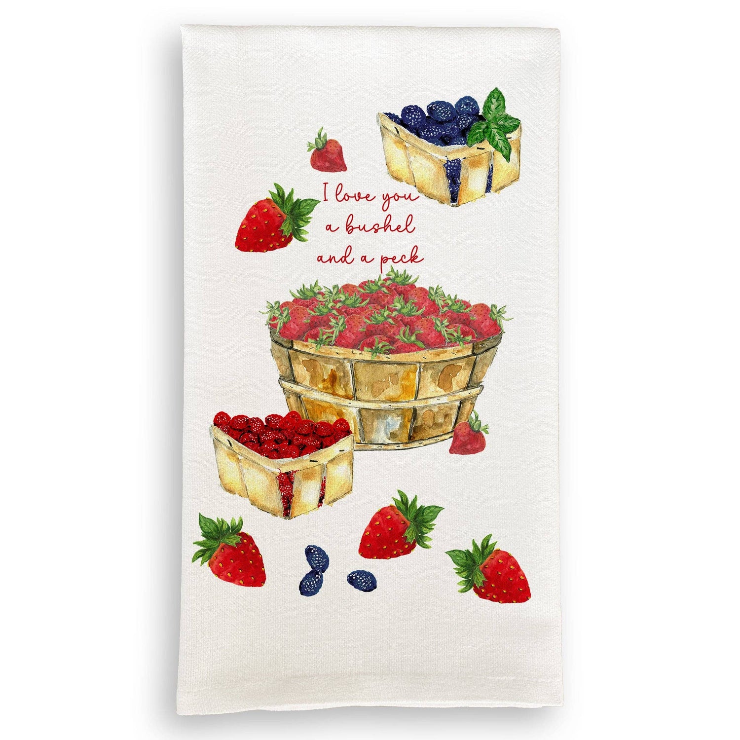 I Love You a Bushel Dishtowel