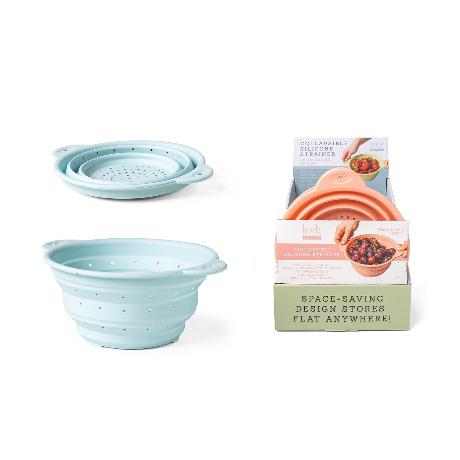 Collapsible Silicone Strainer Assortment