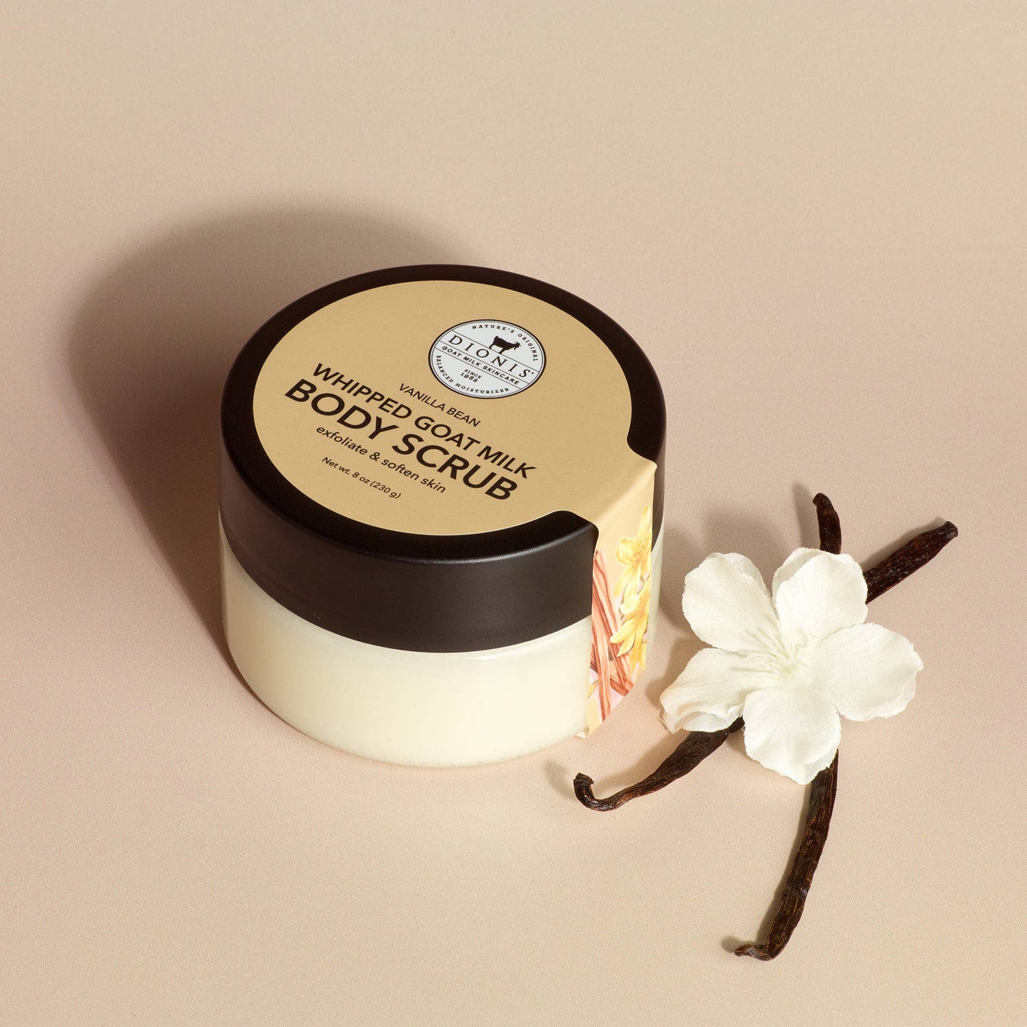 Dionis Vanilla Bean Whipped Goat Milk Body Scrub, 8 oz