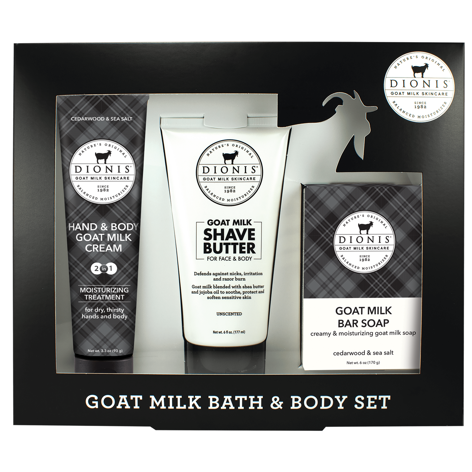 Dionis Cedarwood & Sea Salt Bath & Body 3 Piece Gift Set