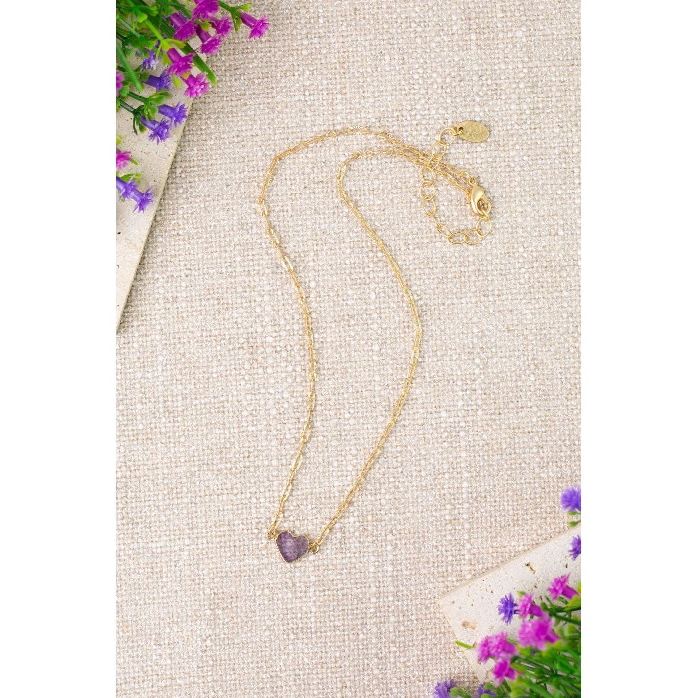 Folklore 15.5-17.5" Amethyst Simple Necklace