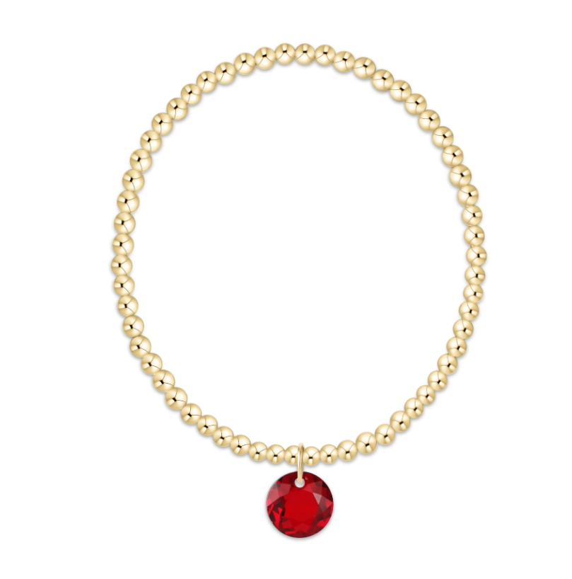 classic gold 3mm bracelet - reflection charm - 01