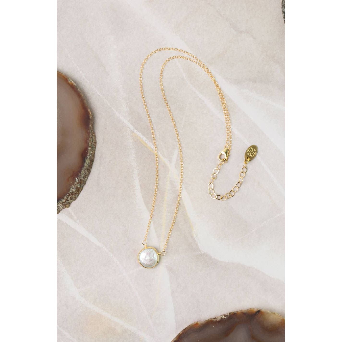 Favorites 16.5-18.5" Coin Pearl Focal Necklace